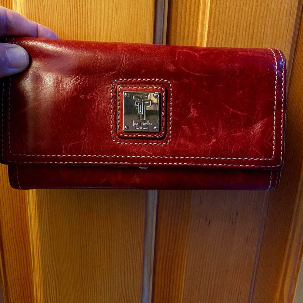 Gorgeous red leather Tignanello wallet